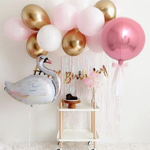 White Swan Aluminum Film Balloon Children Cartoon Animal Birthday Wedding Baby Shower Valentines Day Party Decoration