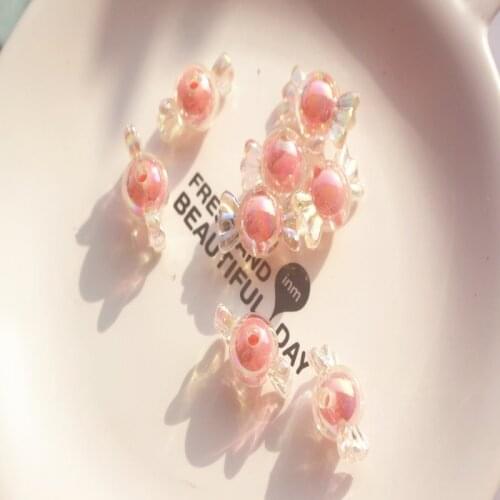 10pcs 22mm Acrylic Candy Color Simple Plating Color Straight Hole Beads DIY Making Jewelry Bracelet Necklace Accessories