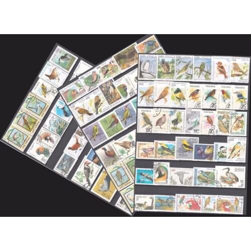 100 PCS/lot All Different Topic Birs In Good Condition For Collection From Many Country With Post Mark