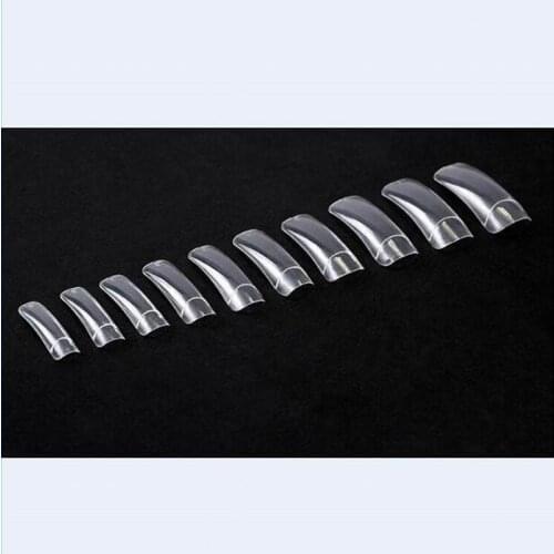 Brand New 100pcs Half DIY False nail tips artificial fake nails shield clear color plastic sticker as beauty nail art salon tool