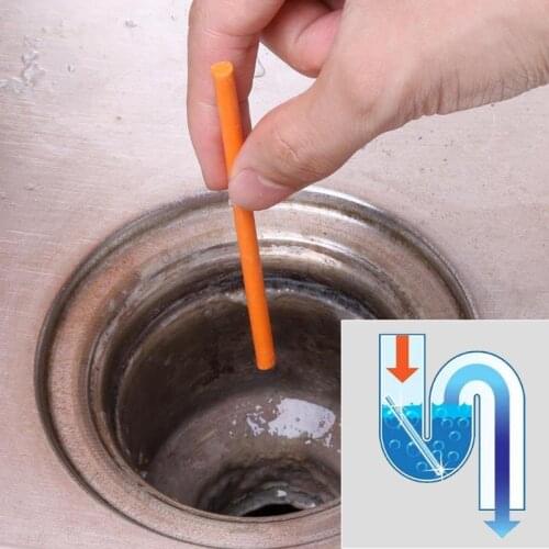 12pc/set Sani Sticks Oil The Kitchen Toilet Bathtub Drain Decontamination Cleaner Sewer Cleaning Rod Convenient Sewer Hair Clear