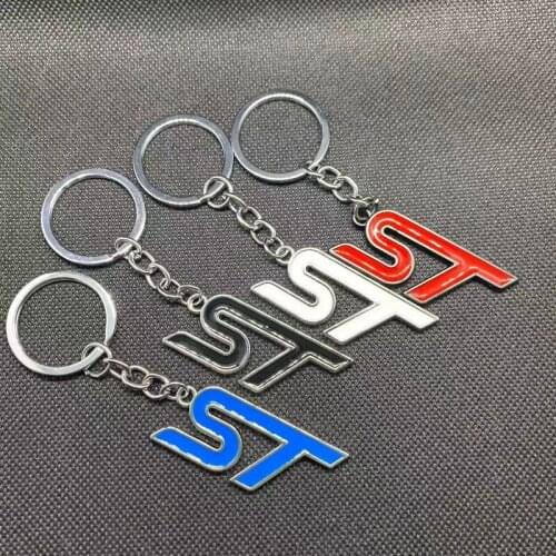 1x car keychain holder st keychain auto fashion decoration accessories for ford focus 2 3 mondeo fiesta kuga mk2 mk3 mk4 styling