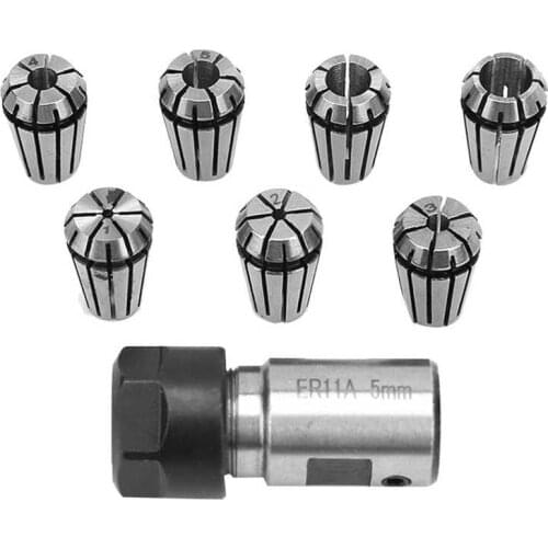 Magnetic Tool Holder 7PCS ER11 5mm Motor Shaft Holder Extension Rod + ER11 1 TO 7mm Spring Collets Set Quick Change Tool Holder