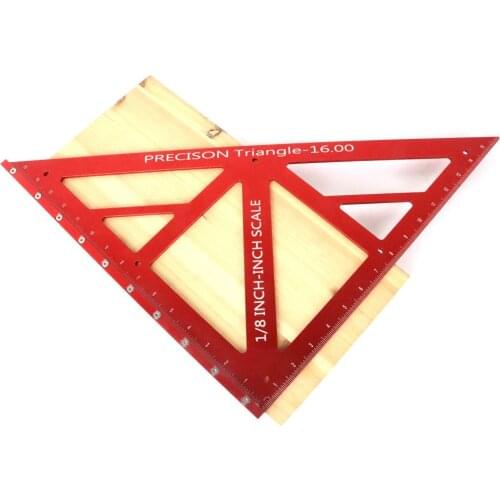 Aluminum Rafter Square Carpenter Inch Speed Square Ruler Woodworking Triangle Marking Gauge Framing Square Layout Tool
