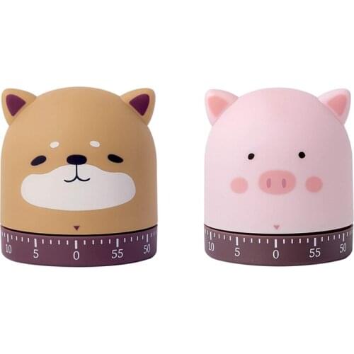 BMBY-Kitchen Craft Mechanical Wind Up 60 Minutes Timer 360 Degree Rotating Cute Animals for Children