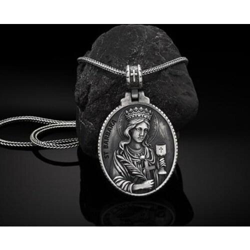 Pure Tin Religion Jewelry on the neck Christian Holy Grail pendant necklace men Catholic New Tag Man chain necklace accessories