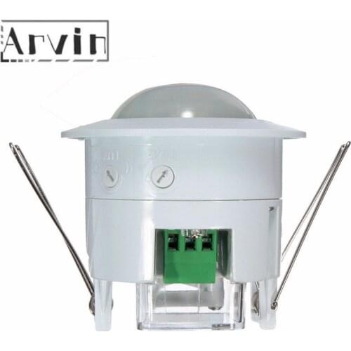 Home Security Alarm Systen 360 Degree Infrared PIR Detection IR Recessed Motion Sensor Detector Auto Light Switch Motion Sensor