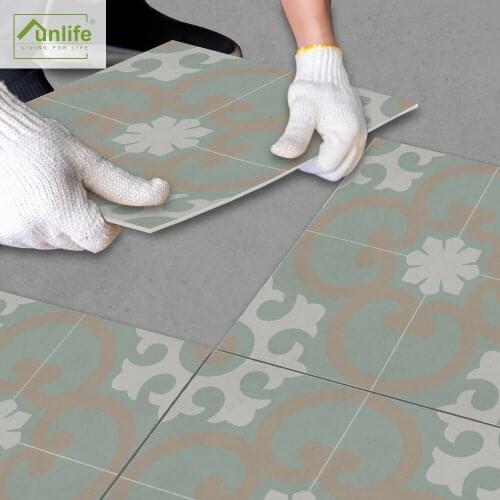 Funlife® Lapaz Dahlia DIY Home Decoration Ground Stickers Anti-Slip Floor Stickers Kitchen Waterproof Self-Adhesive for Bathroom