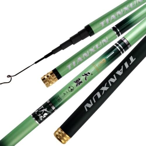 Carbon short section stream fishing rod 3.6/4.5/5.4/6.3/7.2M Portable hand fishing rod super hard and very light