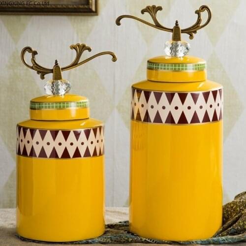 European-style Ceramic Decorative Tank Storage Tank Decoration Home Living Room Creative General Tank Decoration Decoration