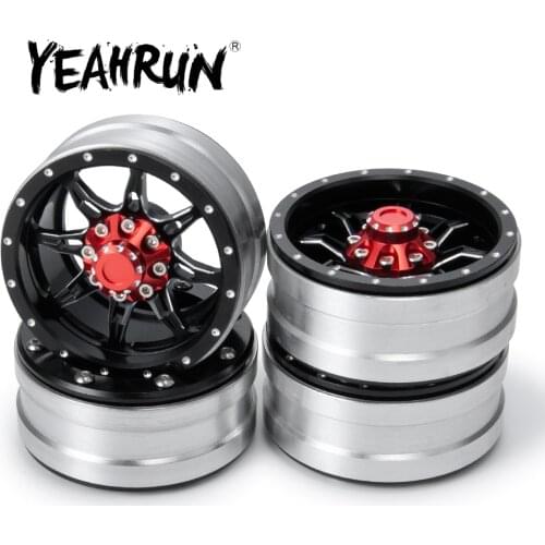 1.9" Alloy Metal Beadlock Wheel Rims Hubs for AXIAL SCX10 CC01 1:10 RC Rock Crawler Car Upgrade Parts
