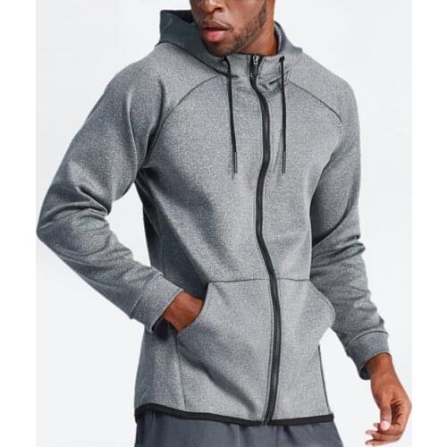 Gyms Jacket Men High Quality Hooded Sports Coat Men Running Jackets Spostswear Men Zip Coat Bodybuilding Tracking Workout Hoodie