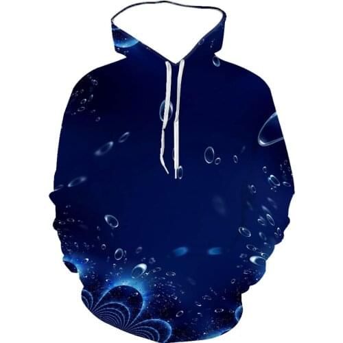 2021 New MenS And WomenS Sweater Hoodie 3d Color Printing Water Drop Round Tie Cap Long-Sleeved Autumn And Winter Sportswear