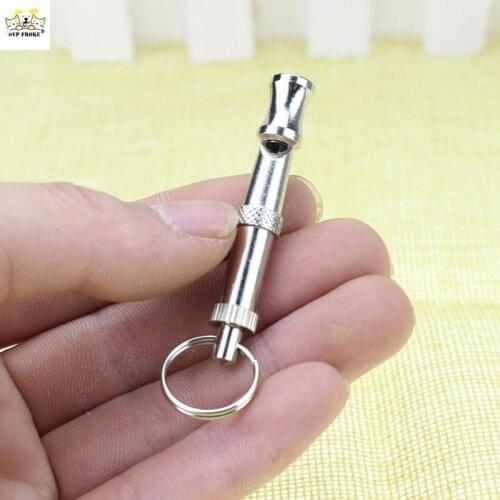 New Fashion Adjustable Pet Whistle Stainless Steel Dog Whistle Ultrasonic Training Whistle Dog Training Supplies