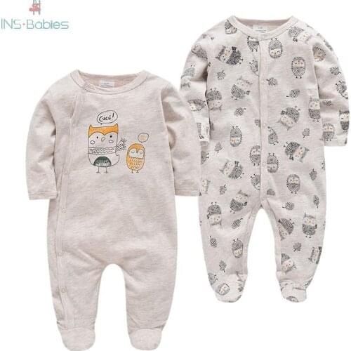 Autumn Baby boy clothes Baby 0-9m Newborn cute Baby Girl jumpsuit cotton long sleeve pajamas for boy Jumpsuit Infant 2020 outfit