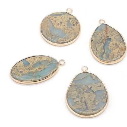 Hot Sale Natural Shoushan Stone Pendant Ocean Snake Skin Charms for Women Jewelry Making DIY Necklace Earring Accessories Gift