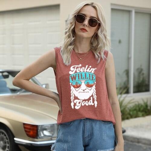 Casual Summer T Shirt Women O Neck Sleeveless Print T-shirt Loose Tee Tops Fashion Female Tank Tops Plus Size Tops XXXL