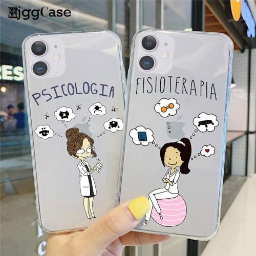 Social services psychology Doctors Nurse Teacher clear Soft TPU Phone Case Cover For iPhone 11 12 Pro XS MAX XR XS 6 7 8 Plus SE