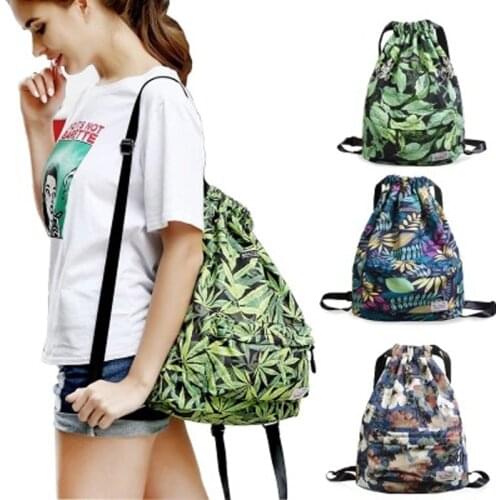 Drawstring Backpack Lightweight Waterproof Sports Fitness Travel Outdoor Sports Backpacks 3D Printing Travel Softback Mochila