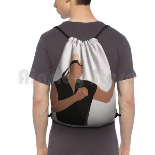 Johnny Lawrence Backpack Drawstring Bag Riding Climbing Gym Bag Johnny Lawrence Kai Karate Kid William Zabka Karate Movies