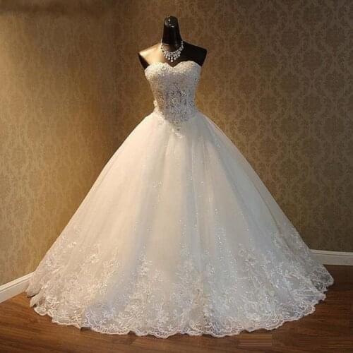Wedding Dresses Ball Gown 2020 Lace Applique With Sleeves Bridal Gown Bride Dress Vestido de Noiva