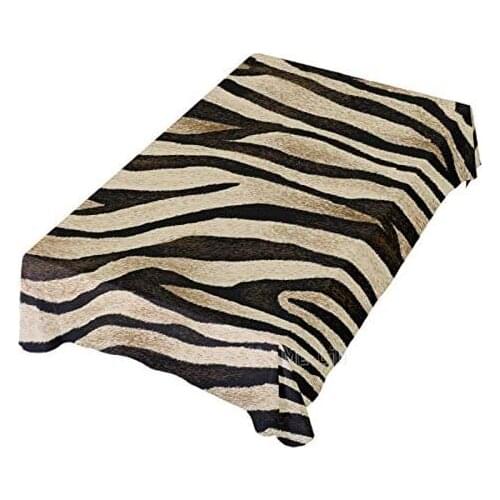 Vintage Zebra Print Animal Tablecloth Wrinkle Resistant Table Covers The Dining Room Kitchen With Party Decor