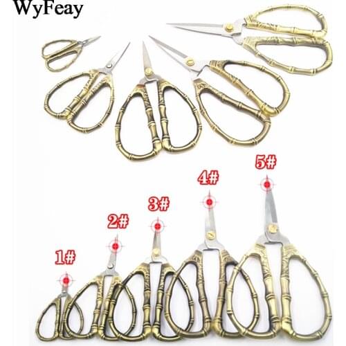 Vintage Scissors Bamboo Stainless Steel Scissors Sewing Scissors Tailor Scissors Fabric Cutter cross stitch Embroidery Thread