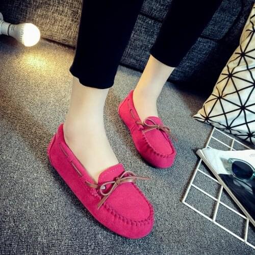 New Comfortable Geuine Leather Flat Shoes Female Spring Autumn Casual Flats Student Single Leather Shoes Mother Shoes