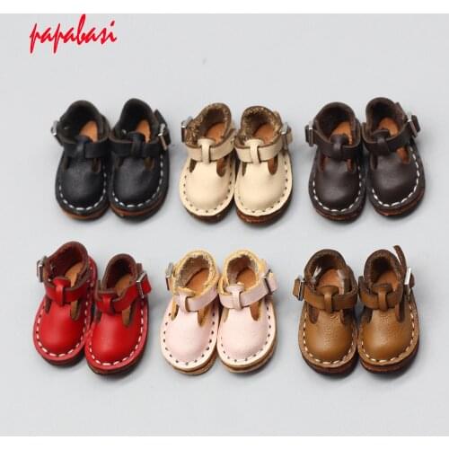 1Pair 3.7*1.6cm Doll shoes for joint 1/6 blyth doll as fit 1/8 BJD DOLLS Leather mini shoes Accessories toys