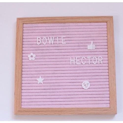 1pcs felt letter board diy wood frame felt message sign board 10"X10"