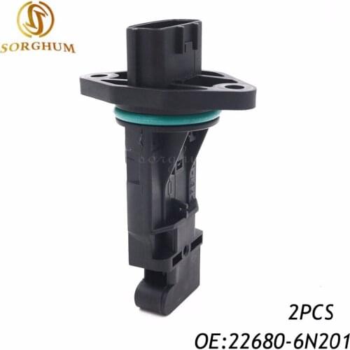 2PCS Mass Air Flow Meter Sensor For Nissan Subaru Infiniti G20 i30 22680-6N201 22680-6N200 22680-AD201 22680-AD200 22680-AA290