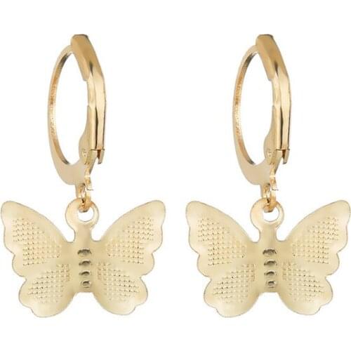 2020 Punk Animal Butterfly Dangle Earrings Women Butterfly Earrings Simple Animal Drop Earrings Women Accessories Gift Jewelry