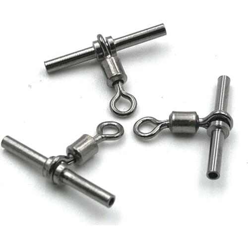 30Pcs/Bag Cross-line Fishing Connector Brass head 3-way swivels fishing tackle Tools 7#/10#/12