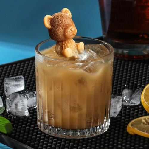 3D Bear Teddy Ice Cube Mold Silicone Cute Animal Piggy Ice Cubes Molds Chocolate Reusable Whiskey Cocktail Moulds Bar Tools