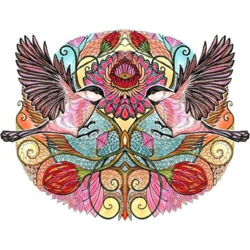 Diamond Mosaic Diy Diamond Embroidery Flying Couple Sparrow Diamond Painting Cross Stitch Floral Rhinestone Decoration Stickers