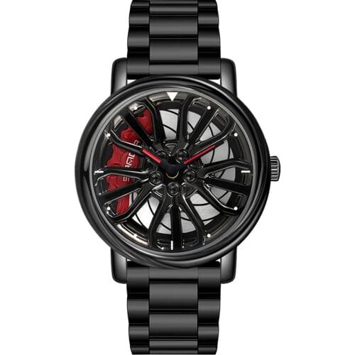 Creative Car Wheel Sports Watch Men Waterproof Military Sports Quartz Wrist Watches Luxury Steel Strap Clock Cool Male reloj