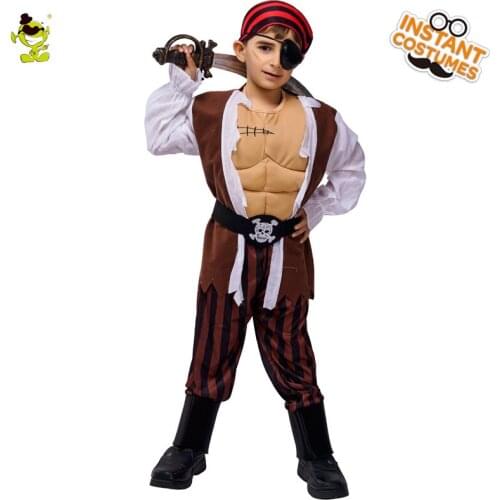 New Kids Spain Muscle Pirate for Boys Halloween Costumes Funny Dress Cosplay for children Carnival Party costumes Hot Sell