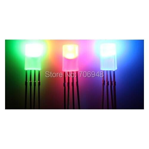 Diffused Concave 5mm rgb led common anode/cathode