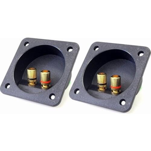 DIY Home Car Stereo Screw Cup Connectors Subwoofer Plugs 2-Way Speaker Box Terminal Binding Post, 2 pcs Black CNIM Hot