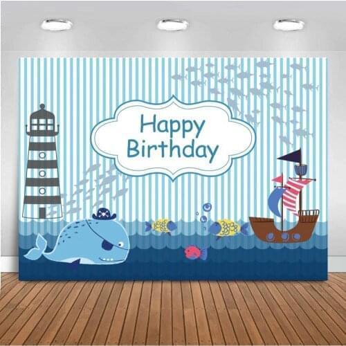 Expedition Ship Photography Backdrop Pirate Treasure Birthday Kids Photo Background Photophone Photo Booth Studio Props Vinyl