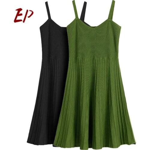 EP 2021 Female Fashion Summer Silk Sleeveless Bodycon Dress A-Line Spaghetti Strap Sexy Dresses For Women