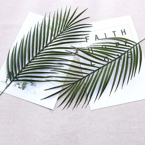2 Pieces Artificial Palm Fern Leaf Simulation Plant Leaf Home office Wall Decoration Wedding Fake Plant Ornament