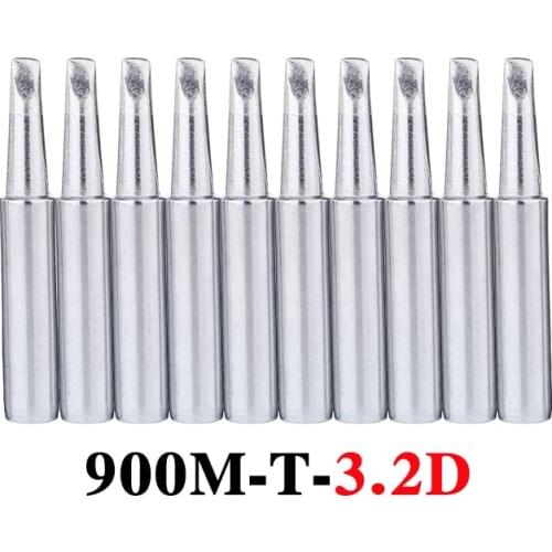 10Pcs/lot 900M-T-3.2D Soldering Iron Tip Lead-free Welding Sting Solder Tips for 936 BGA Soldering Rework Station