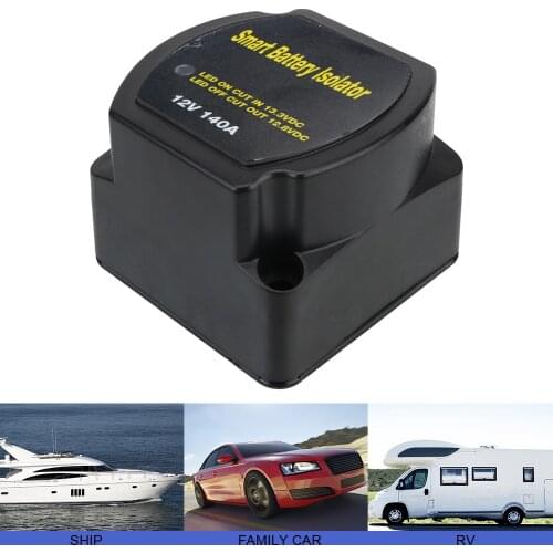 Relay VSR ​for Camper Car Smart Battery Isolator Auto Parts Voltage Sensitive Split Charge 12V 140A Charge 2 Battery Bank