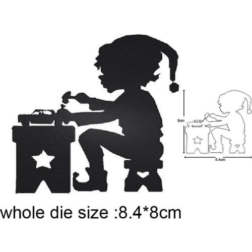 Christmas Elves Angel Metal Cutting Dies for 2020 New Stencils dies DIY Scrapbooking dies Embossing Album Card Making Craft dies