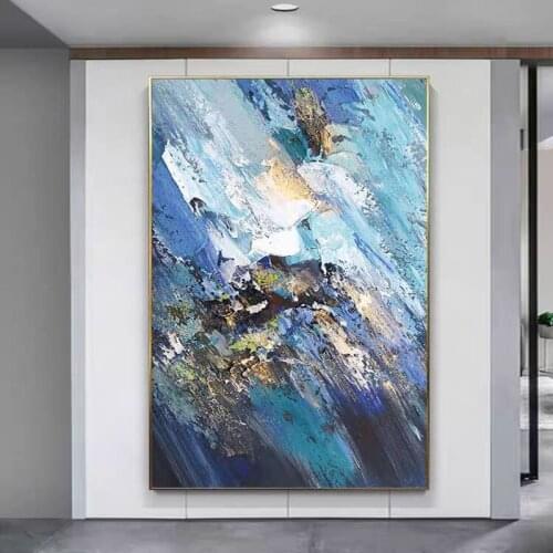 Hand Painted Abstract Oil Painting Wall Texture Art Colorful Picture Minimalist Decorative Modern On Canvas For Living Room