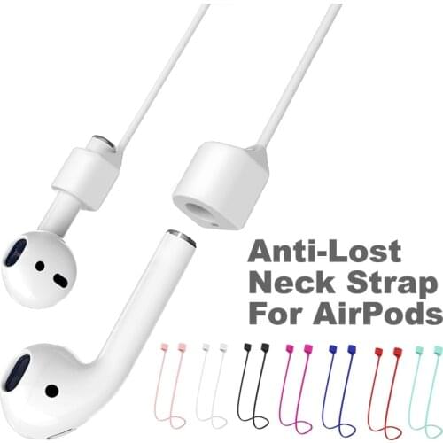 Anti-Lost Silicone Earphone Rope Holder Cable for Airpods 1 2 3 Mi Airdots TWS Headset Anti-Lost Silicone Cable Cord String Rope