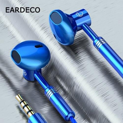 EARDECO 9D Stereo Earphones Mic Headphon Headset In-ear Wired Headphones Bass Wire Earphon Earbud Phone Headset With Microphone