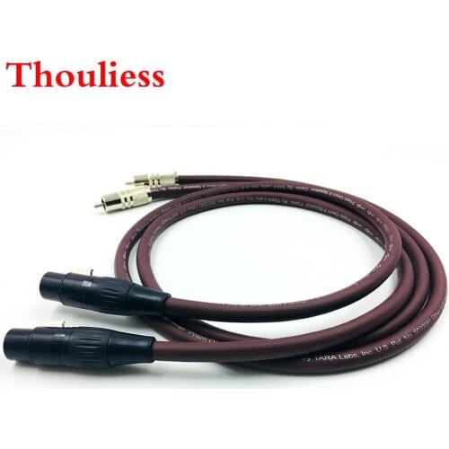 Thouliess Pair Rhodium Plated 2RCA Male to 2 XLR Female Cable RCA XLR Interconnect Audio Cable with Prism OMNI 2 Wire