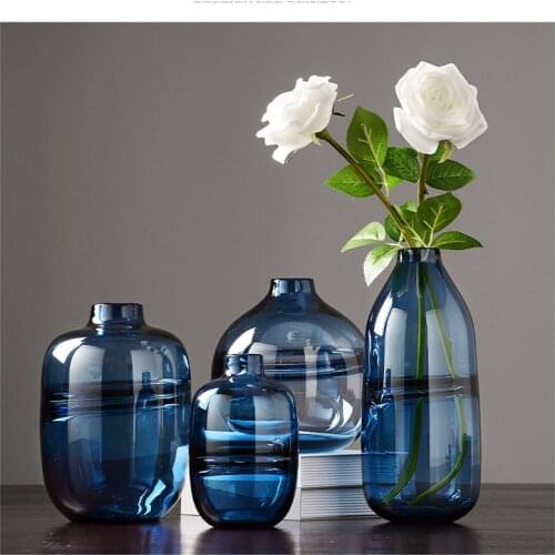 Vase Home Decor Nordic Glass Living Room Decoration для домашнего интерьера статуэтки для интерьера Jarrones Decorativos